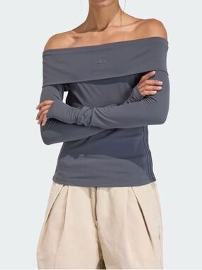 Adidas OFF-SHOULDER LONG SLEEVE TOP